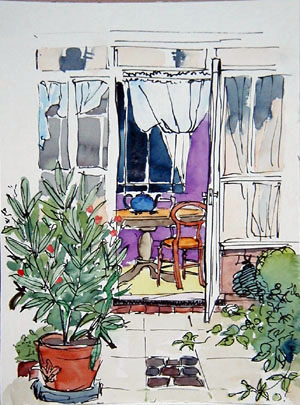 the back garden